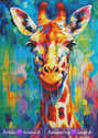Kit Diamond Painting Girafe - 30x40 Cm - Art Par Numéros Avec Strass - Activité Créative Pour Adultes Et Enfants - 9
